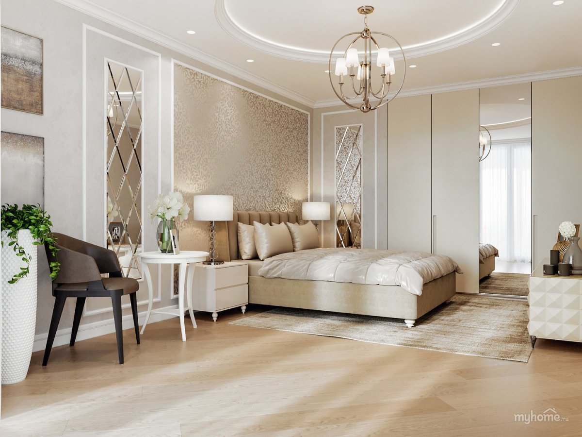 Светлый интерьер гостиной