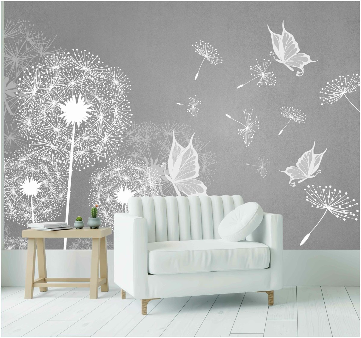 Обои одуванчики на стену 3д