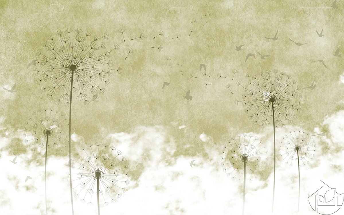 Аффреско одуванчики