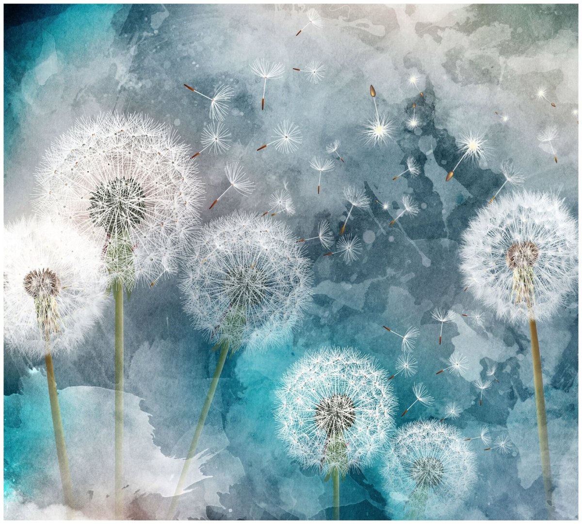 Одуванчики на стену декор