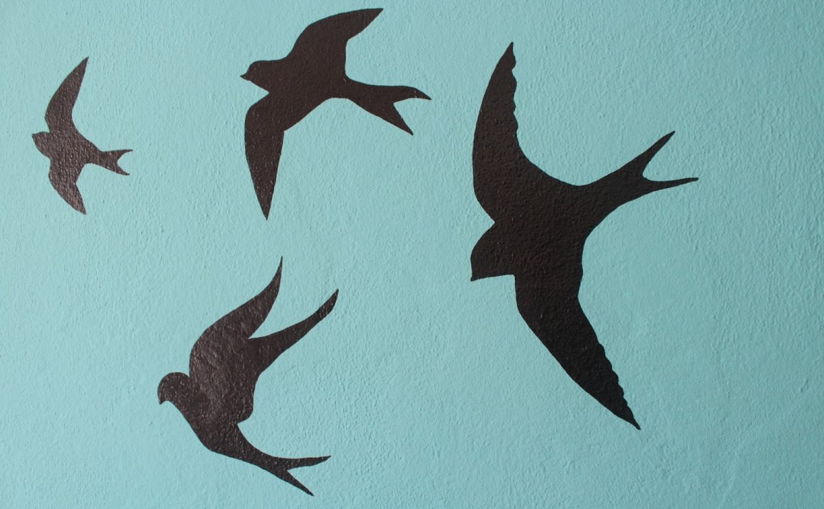 Серебряные птицы в декоре