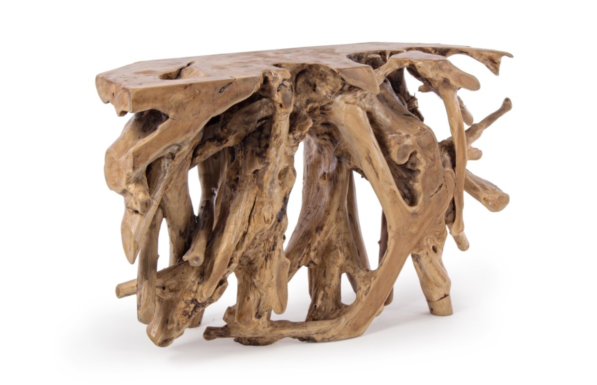 Стол с ножками из бревен