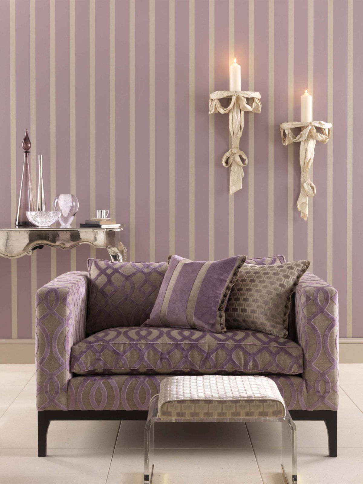 Пыльно розовые обои