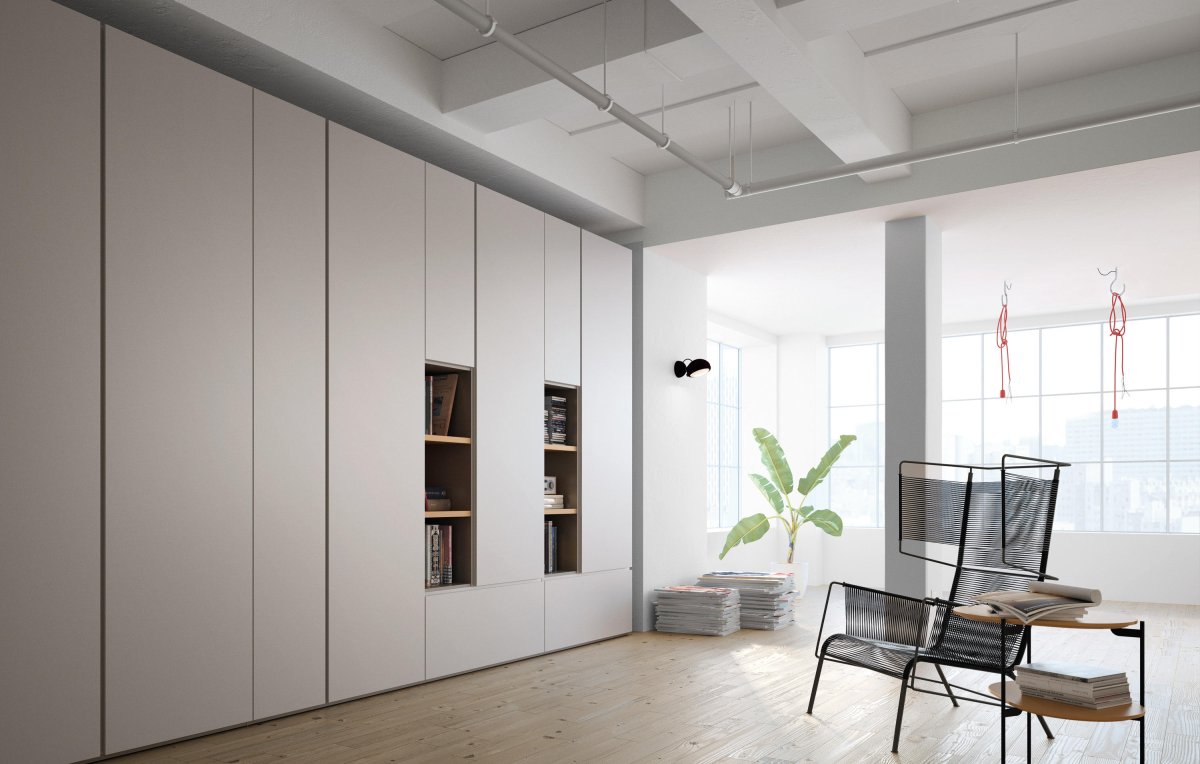 Распашной шкаф во всю стену