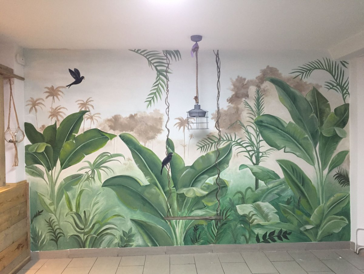 Роспись стен в интерьере