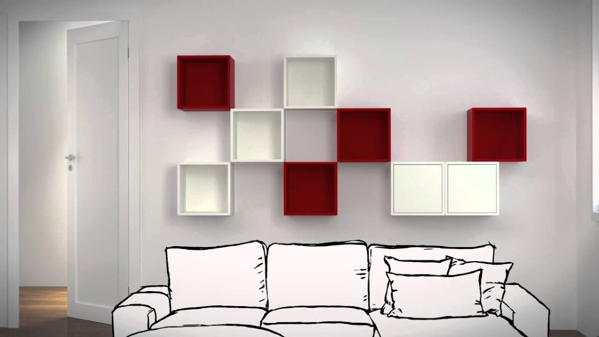 Стеллаж куб в интерьере