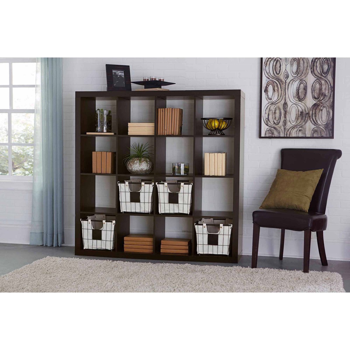 Белый куб стеллаж рисунок