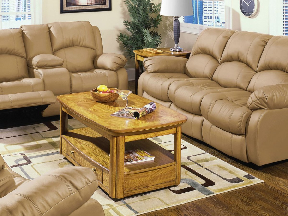 Кожаная мебель в интерьере