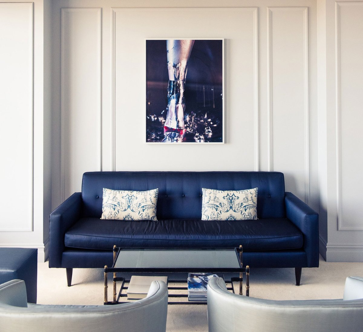 Сине золотой интерьер