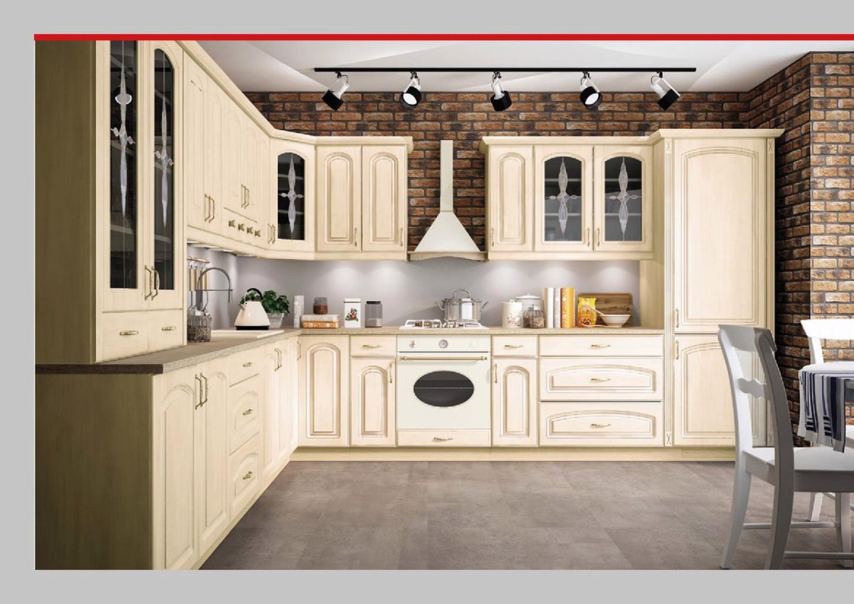 Кухня ретро светлая