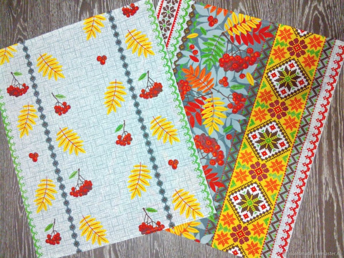 Кухонные полотенца с декором