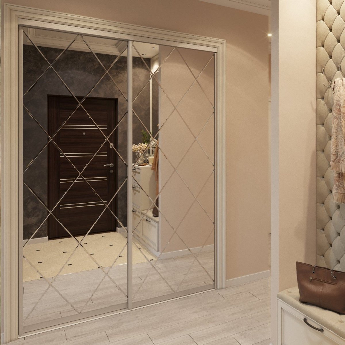 Зеркало с фацетом арт деко