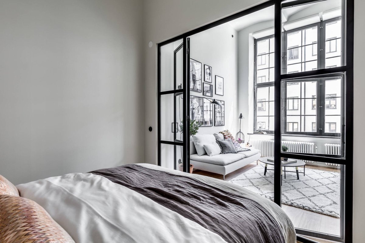 Лофт перегородка в спальне