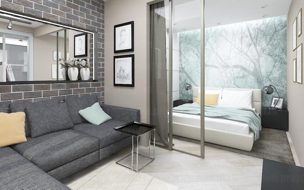 Интерьер однокомнатной квартиры