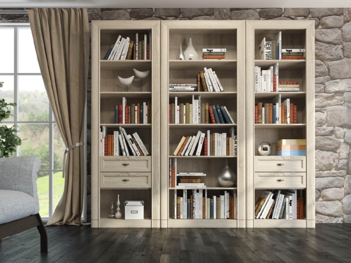 Спальня с книжными полками