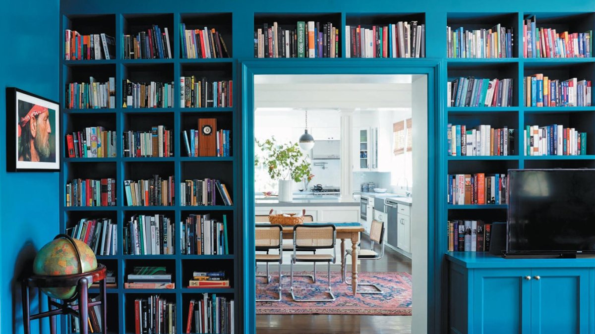 Стеллаж синий