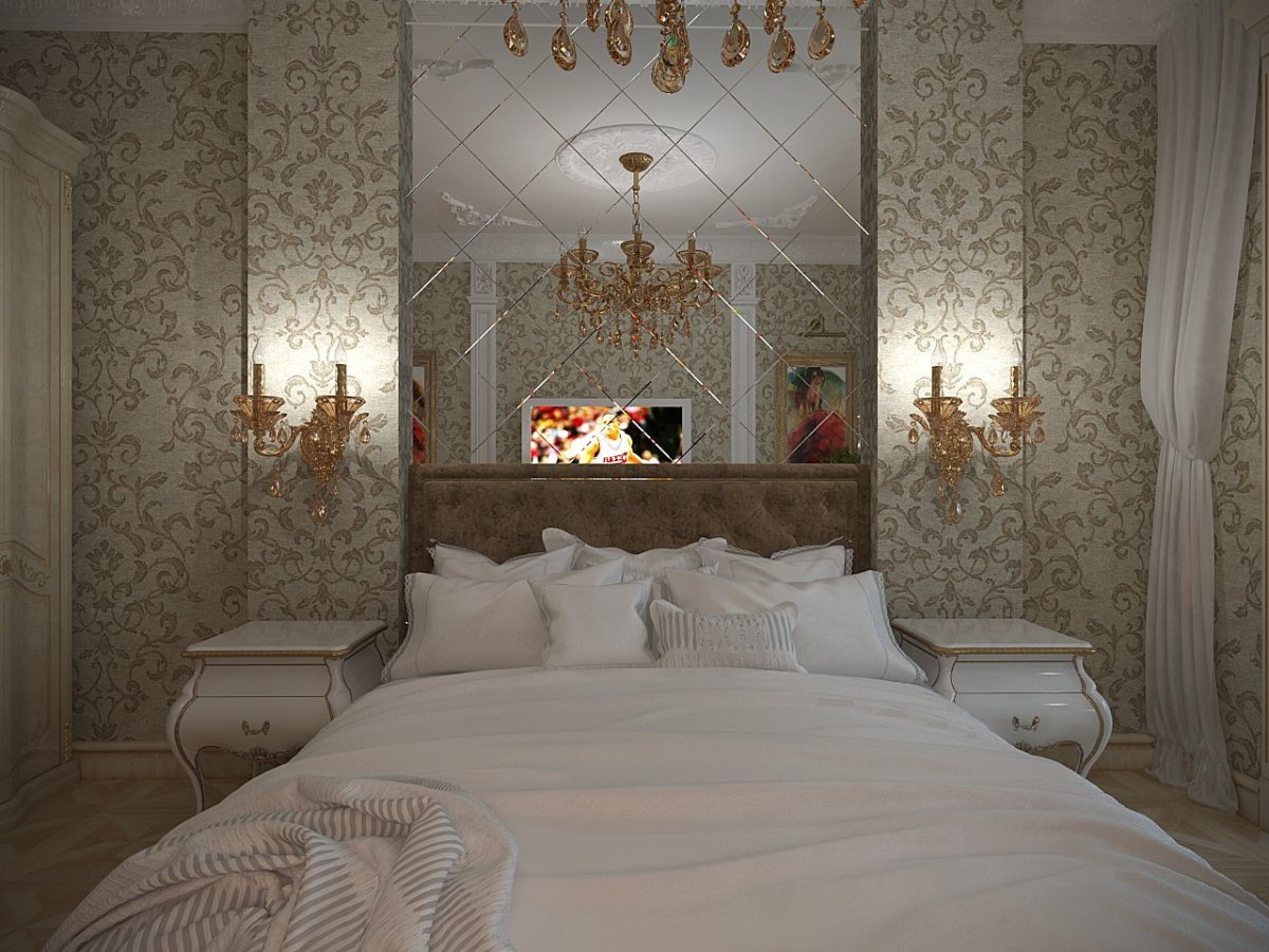 Зеркала в интерьере спальни