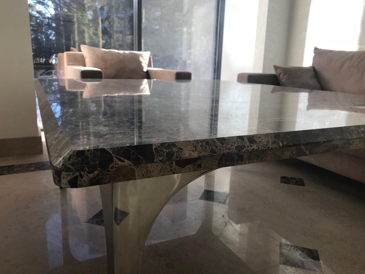 Стол под мрамор обеденный