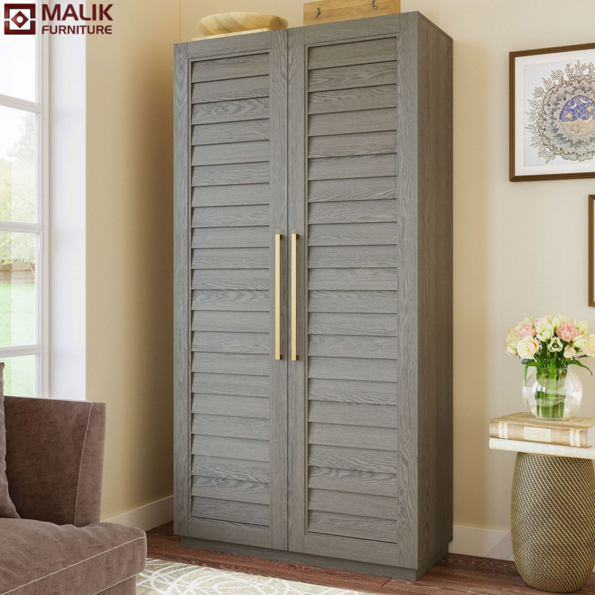 Жалюзийные перегородки в спальне