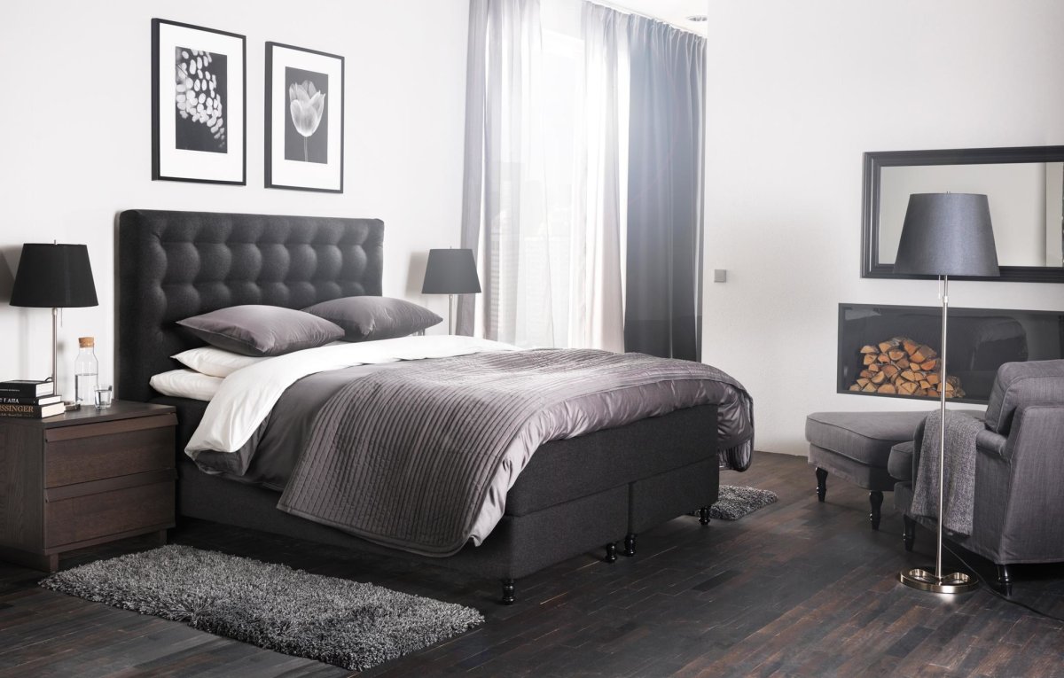 Спальня в сером цвете