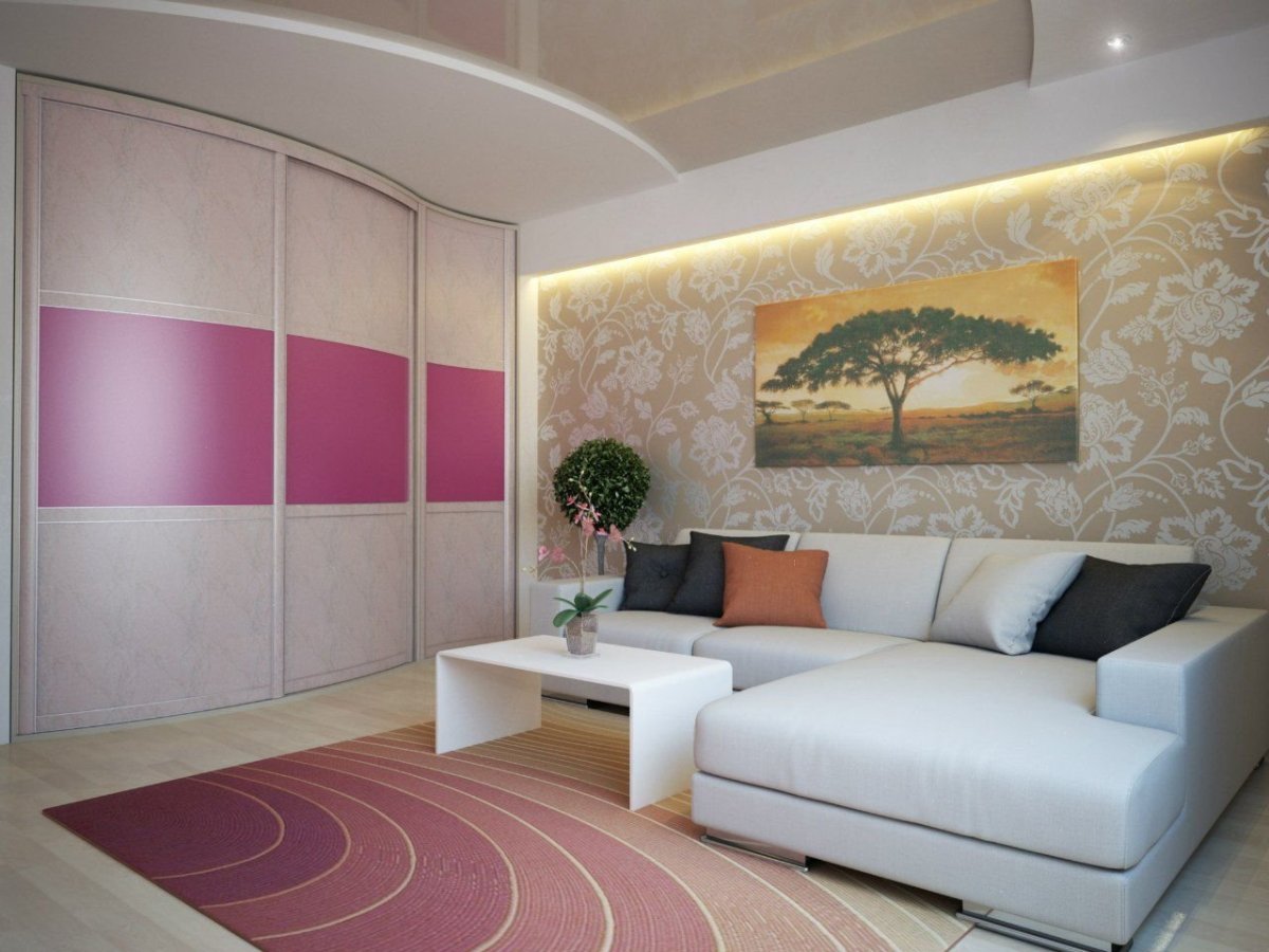 Встроенные шкафы в зале