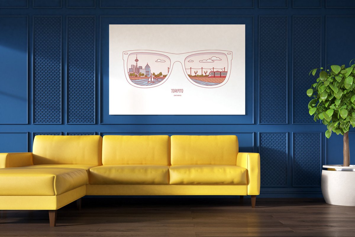 Желтый диван в интерьере