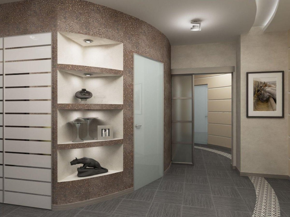 Угловая гардеробная в комнате