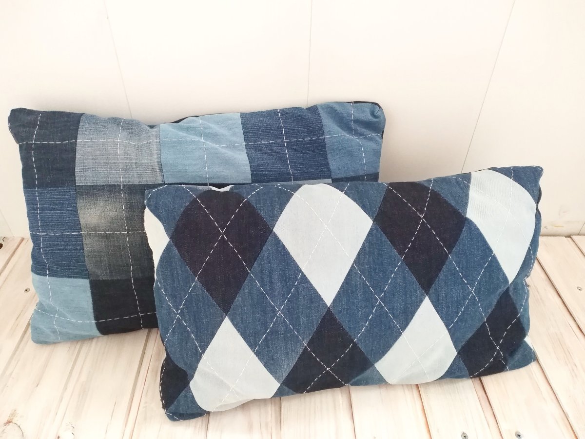 Наволочка из старых джинсов