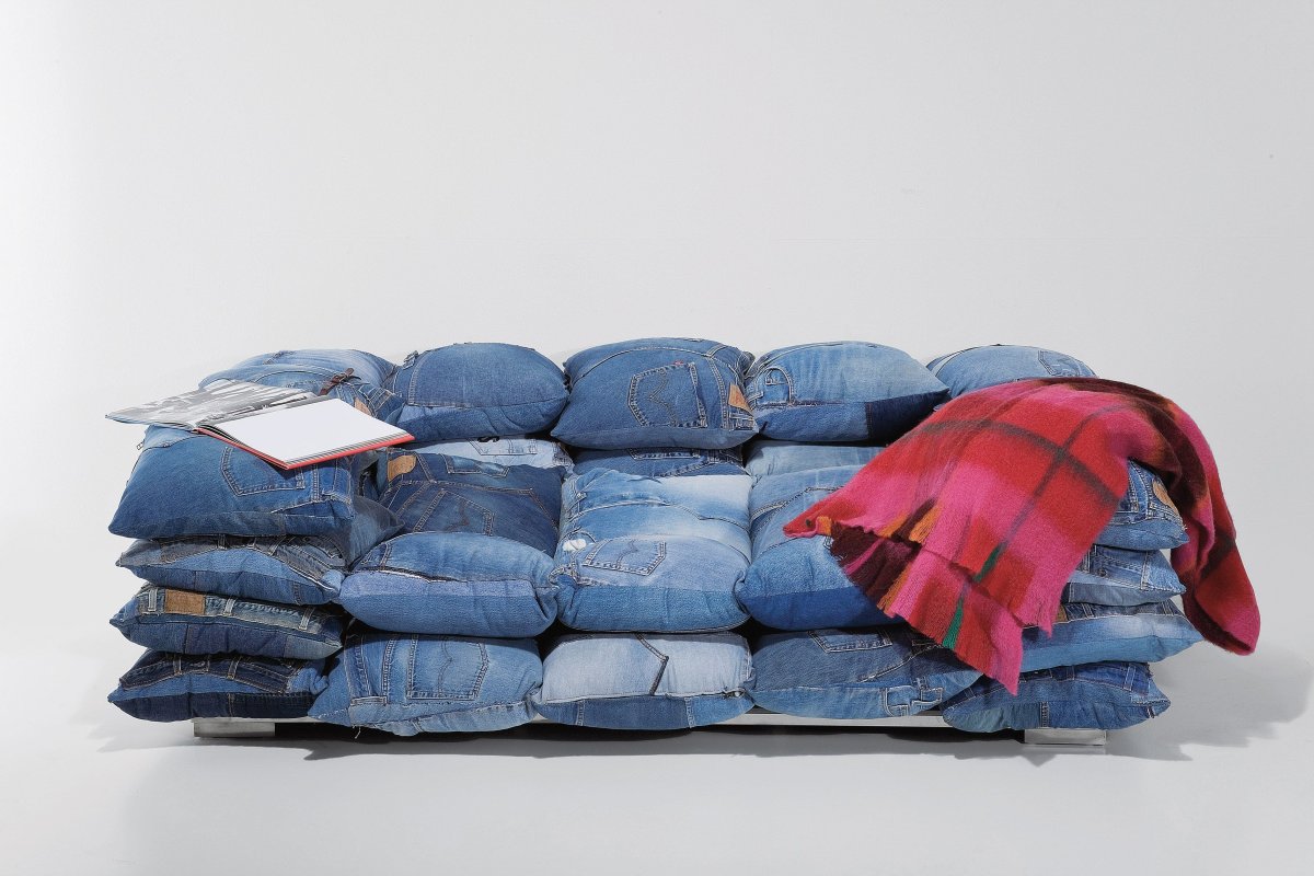 Подушка для дивана джинс