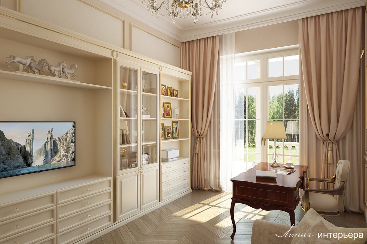 Классический шкаф в гостиную