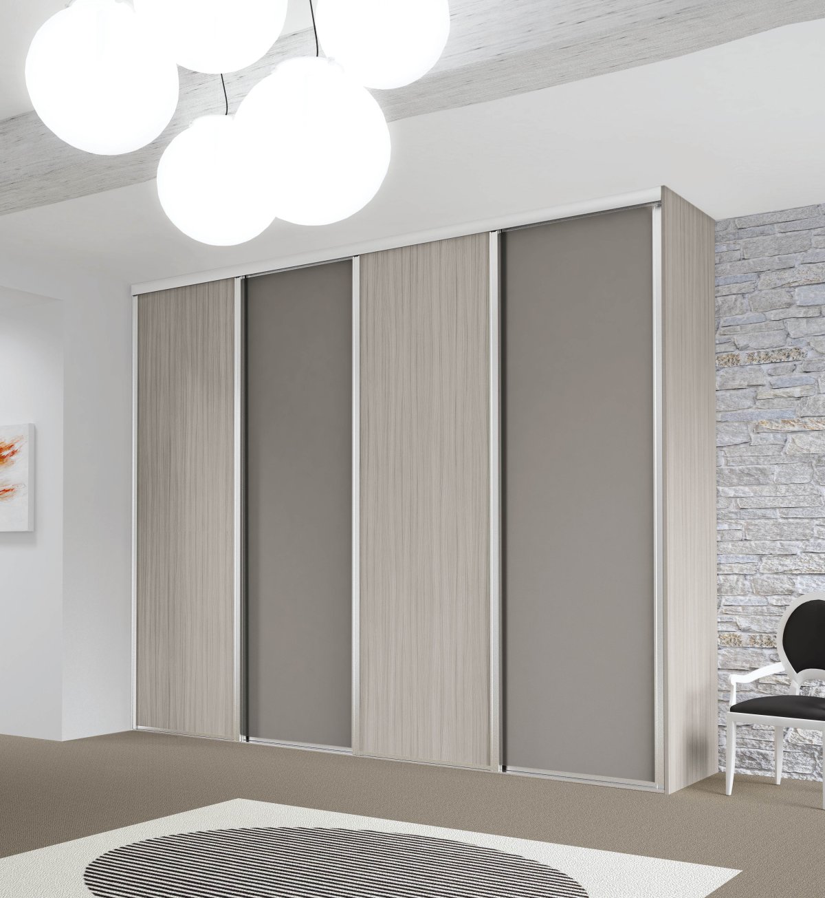 Шкафы в серо голубом цвете