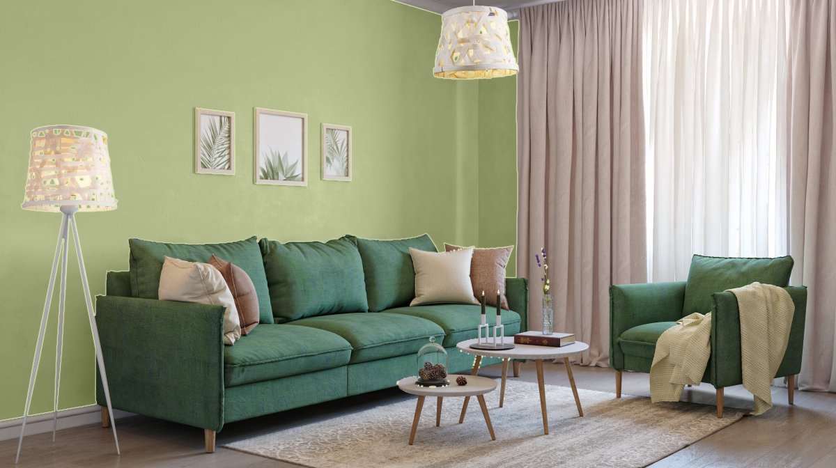 Зеленый мятный диван Отто