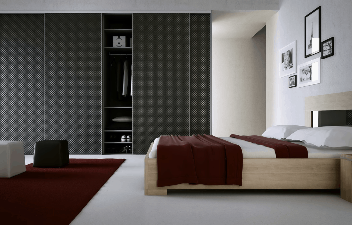 Минималистичный шкаф в спальню