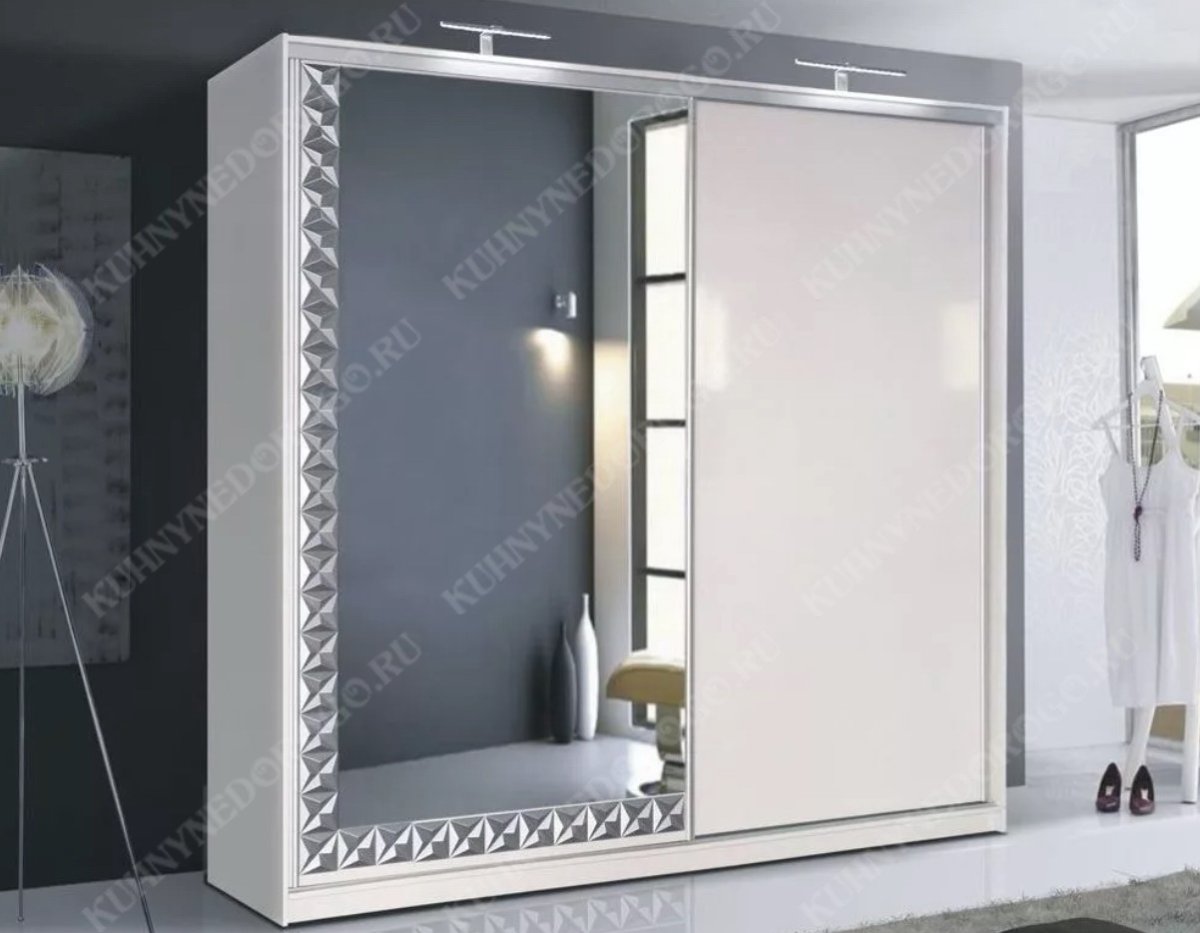 Шкаф купе белый матовый