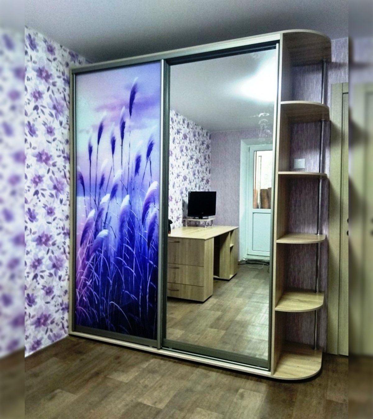 Пескоструйное стекло для шкафа купе