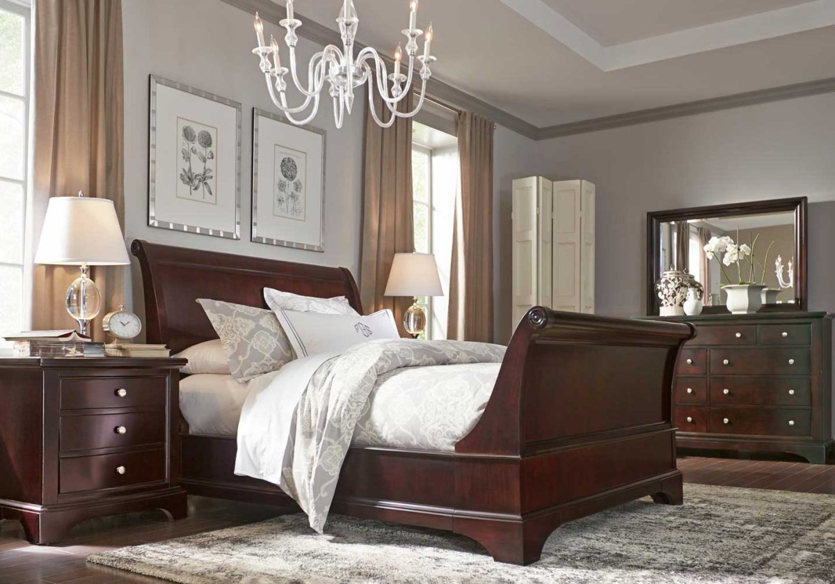 Спальня мебель темное дерево Амзя