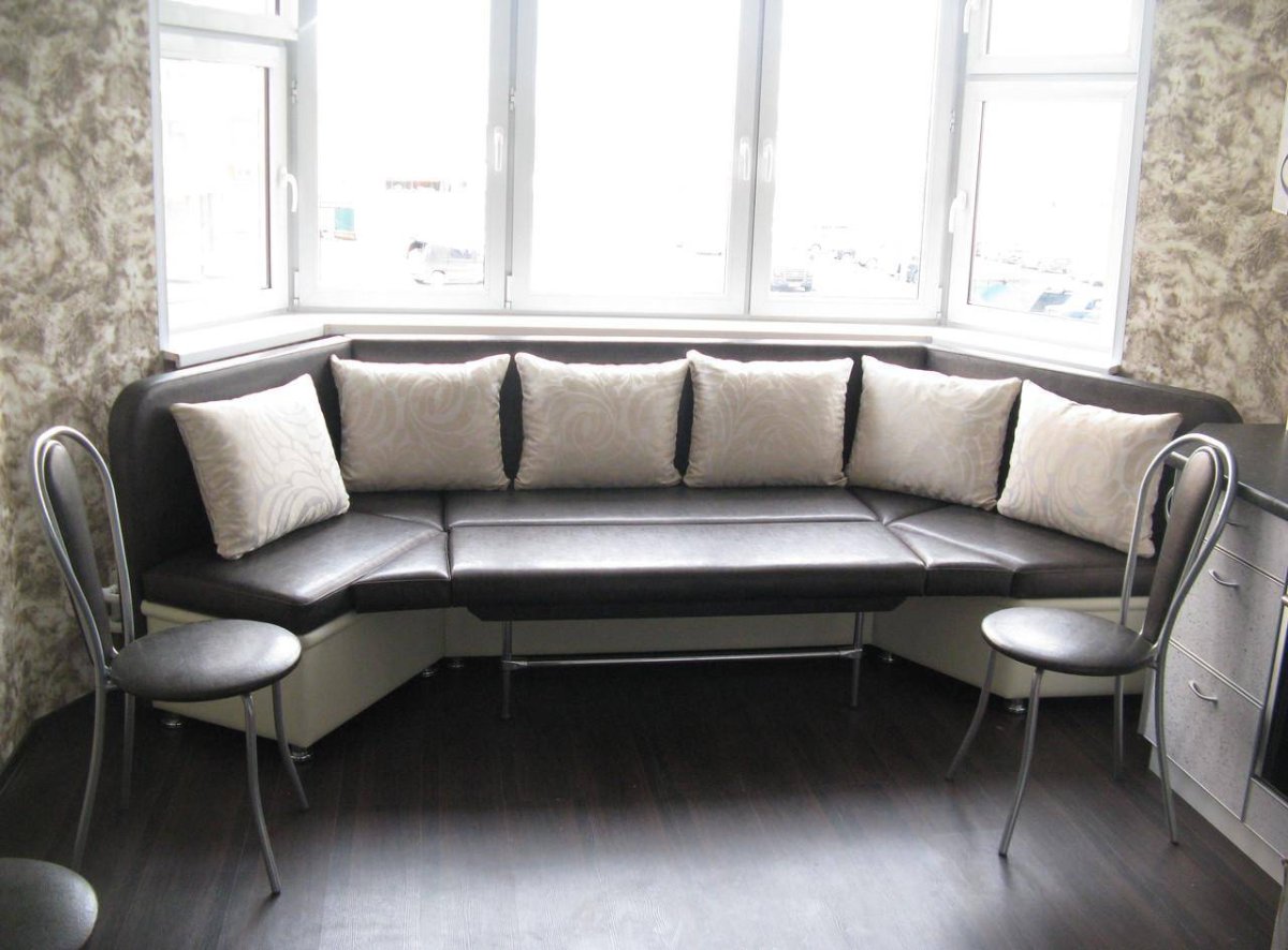 Диван эркерный Tess 3077-70-80 светло-серый