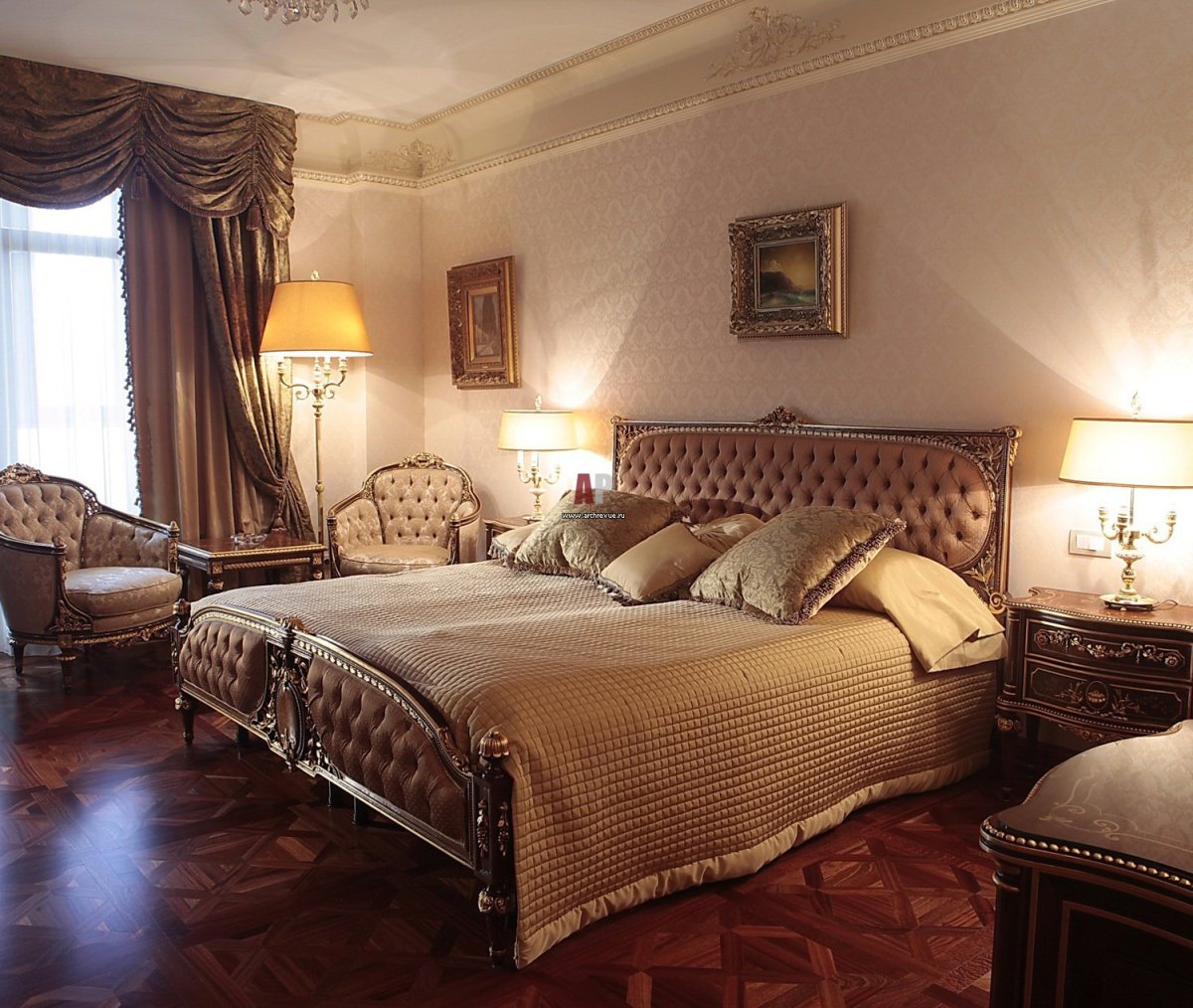 Обои в стиле арт деко для спальни