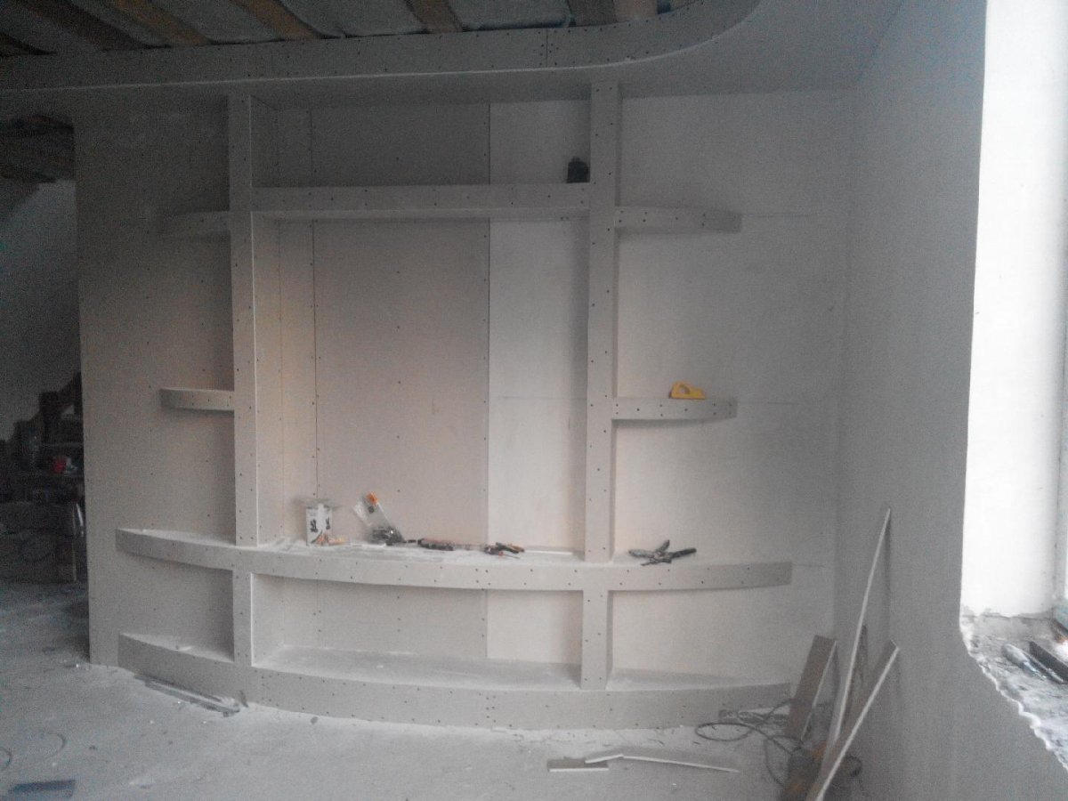 Полукруглая ниша из гипсокартона