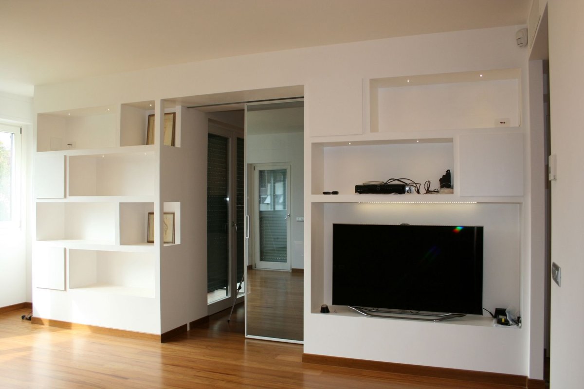 Полки с нишей для телевизора