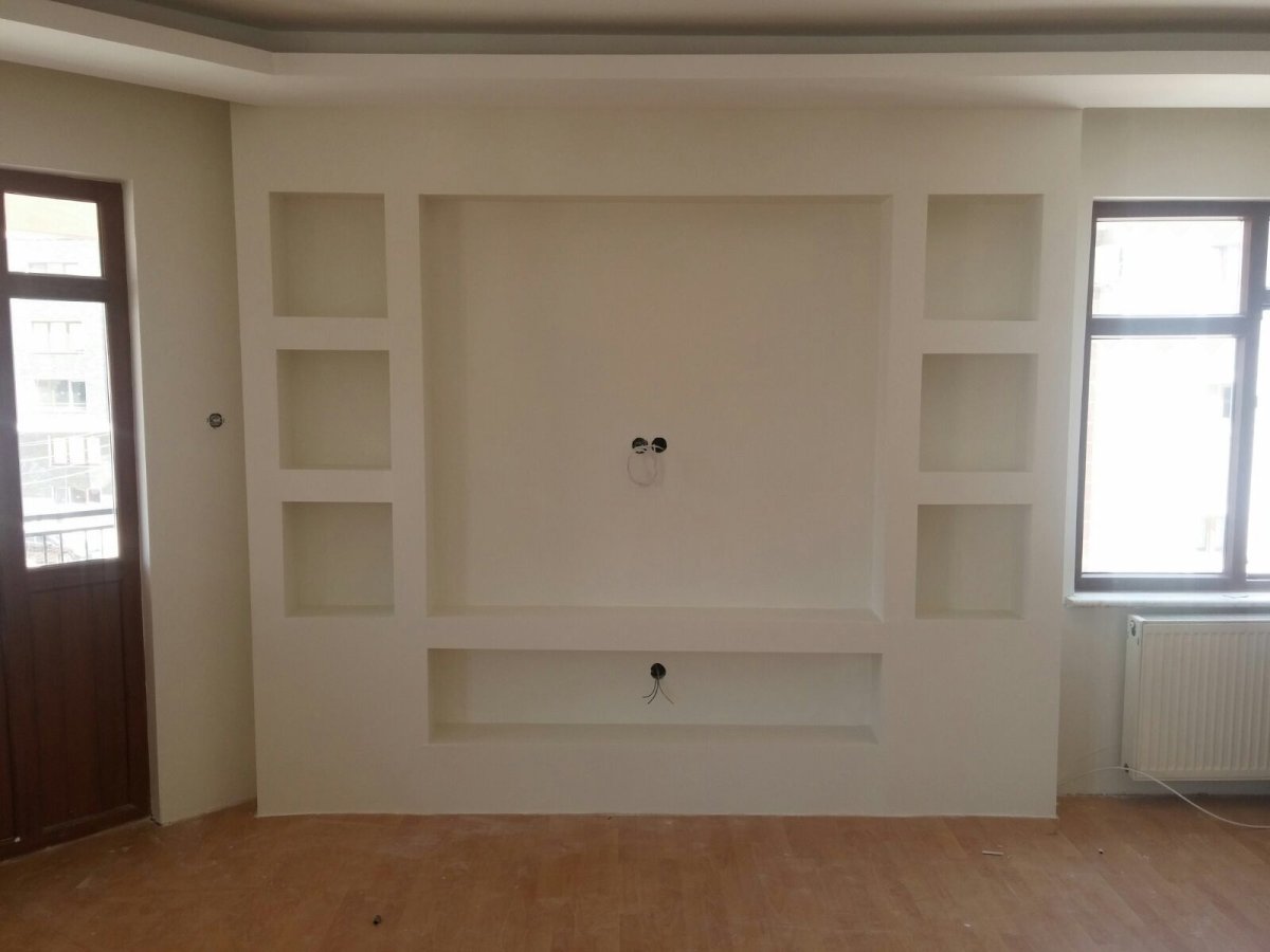 Гипсокартонная ниша под телевизор