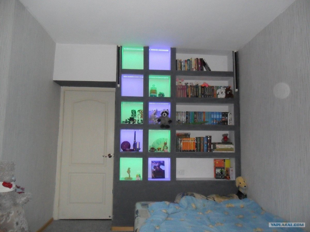 Полка из гипсокартона для телевизора