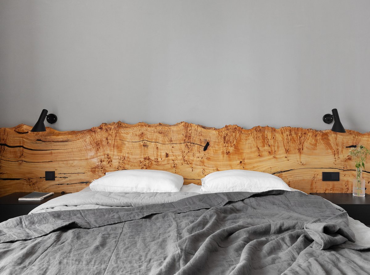 Слэб дерева изголовье кровати