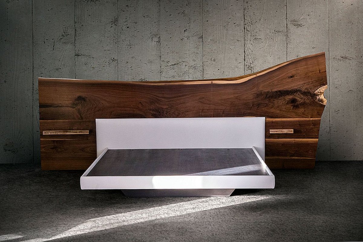 Кровать из слэба лофт