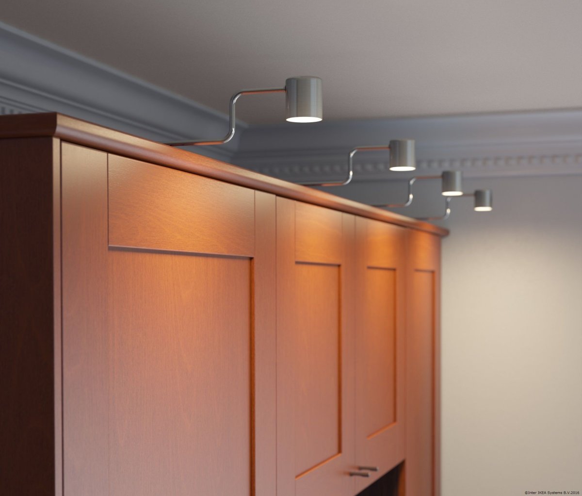 Urshult УРСГУЛЬТ светодиодная подсветка шкафа, никелированный