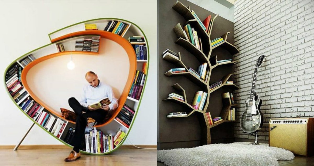 Креативный стеллаж для книг
