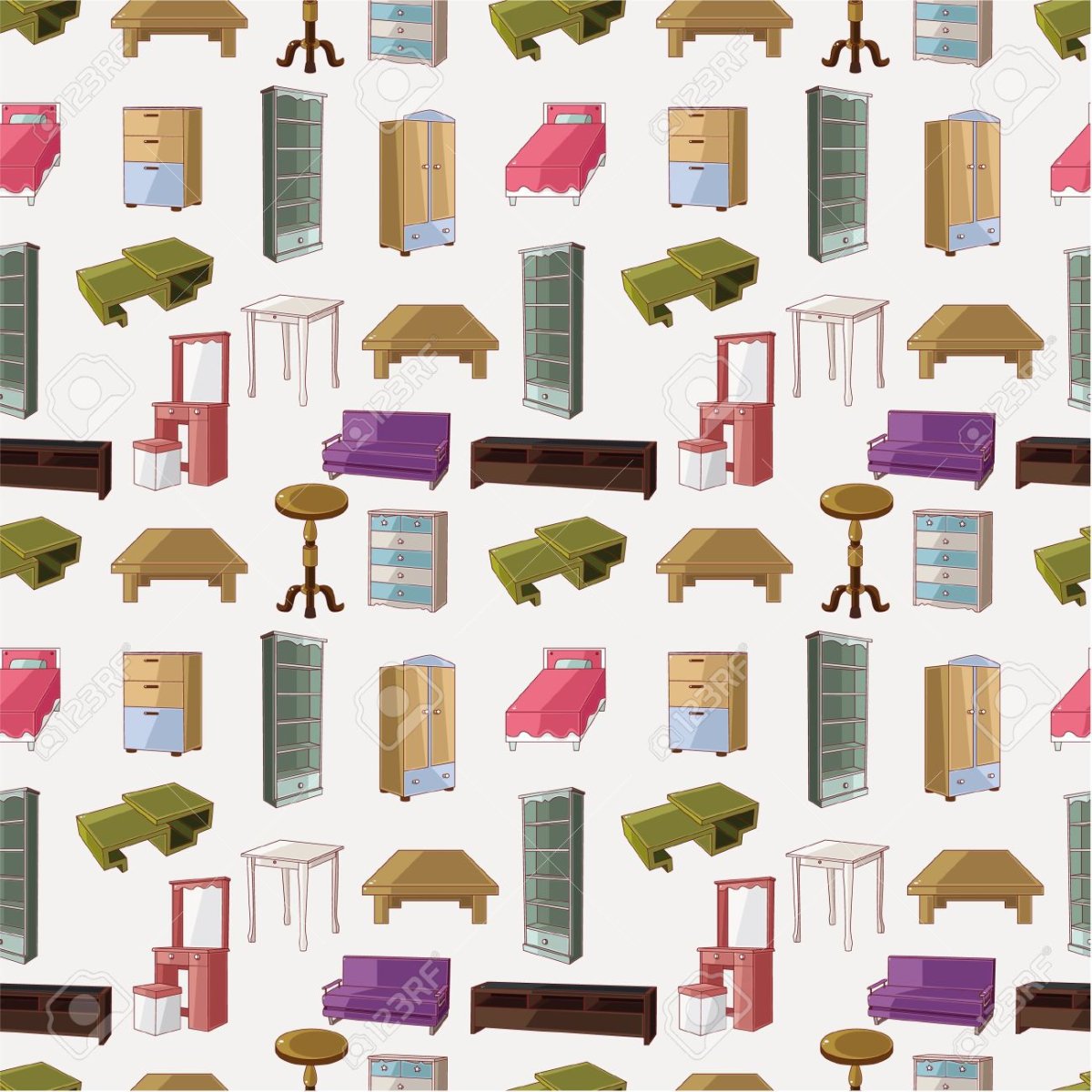 Мебель бесшовный узор