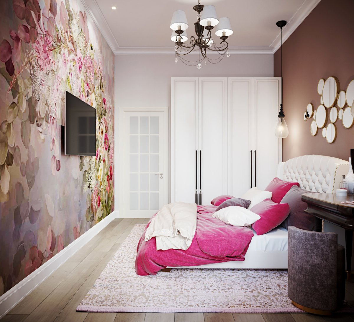 Зеркало над кроватью