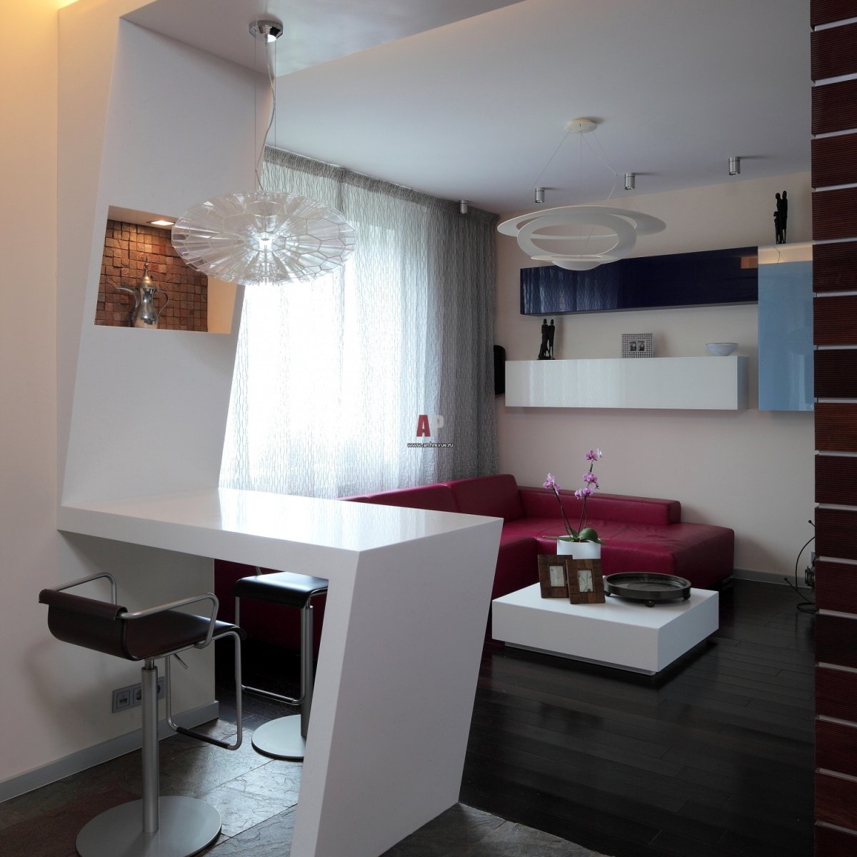 Барная стойка кухня гостиная