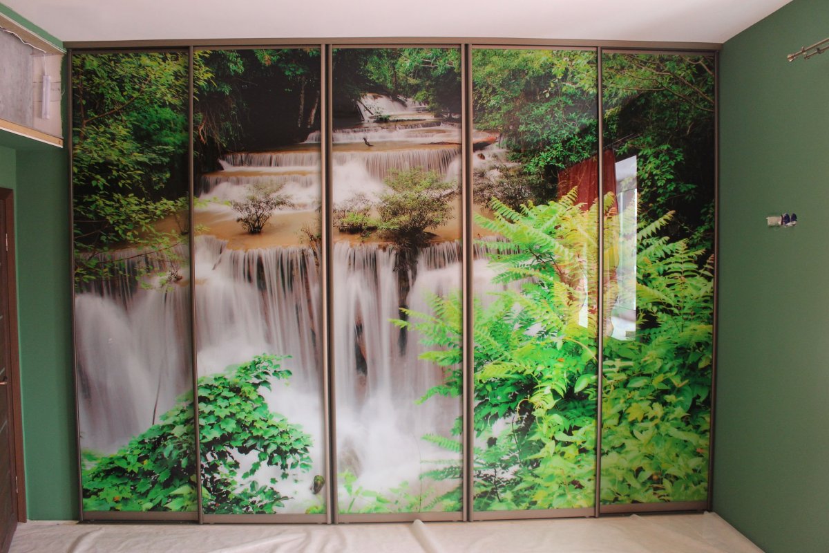 Двери купе с фотопечатью